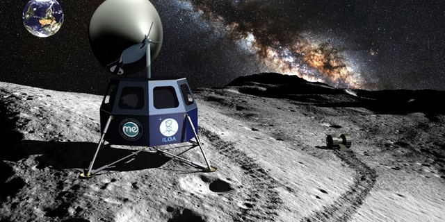 Artist's depiction of the ILO lunar telescopes that will be delivered by a Moon Express lander