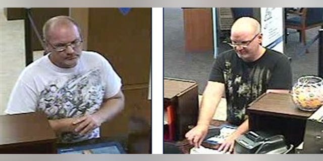 October 15, 2011: These bank surveillance photographs provided by the FBI show the bandit, nicknamed Mr. Magoo.