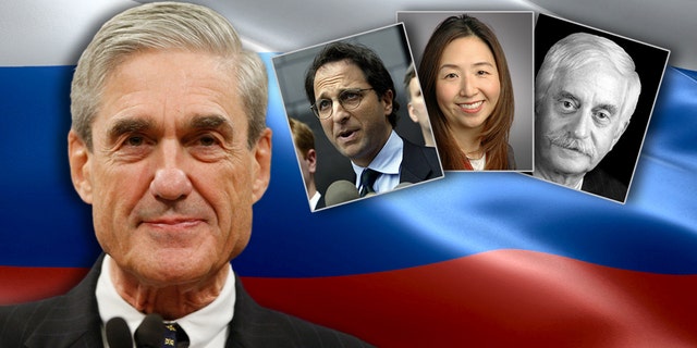 Robert Mueller's team includes investigators Andrew Weissmann, Jeannie Rhee and James Quarles (from left to right).