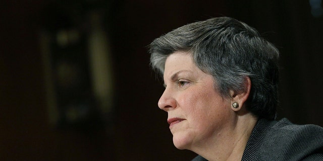April 25, 2012: Homeland Security Secretary Janet Napolitano participates in a Senate Judiciary Committee hearing, in Washington, D.C.