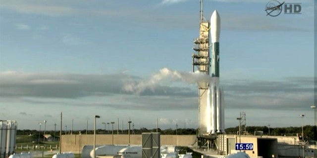 Sept. 8, 2011: A rocket bearing NASA's Grail satellites -- a pair of moon probes that will study our orbiting neighbor -- sits on a pad in Cape Canaveral prior to launch.