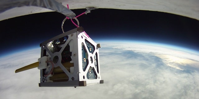 A photo of NASA's Phonesat prototype, from the latest attempt by the space agency to send a smartphone into space.