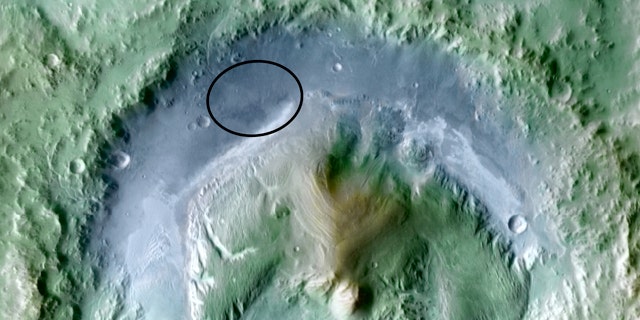A color-enhanced image of the Gale Crater -- one of four proposed sites for the landing of the next Mars rover. After years of poring through images from space to decide where to send the next Mars rover, it comes down to four choices.
