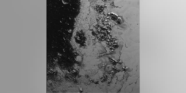 Image acquired by New Horizons’ Long Range Reconnaissance Imager (LORRI) on July 14, 2015 from a distance of 48,000 miles and sent back to Earth on July 20.