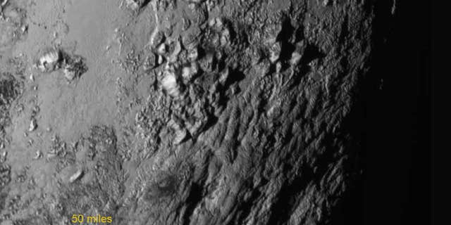 Closeup image of Pluto.