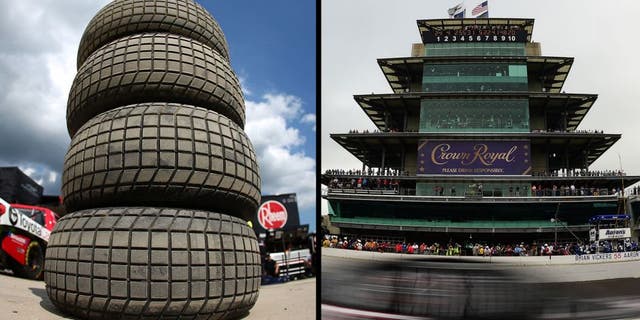 ROSSBURG, OH - JULY 23: A detail view of the Goodyear Racing tire made for dirt track racing during practice for the NASCAR Camping World Truck Series inaugural CarCash Mudsummer Classic at Eldora Speedway on July 23, 2013 in Rossburg, Ohio. (Photo by Chris Graythen/NASCAR via Getty Images)