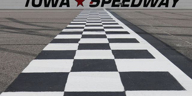 NEWTON, IA - MAY 17: A view of the start/finish line before the NASCAR XFinity Series 3M 250 at Iowa Speedway on May 16, 2015 in Newton, Iowa. (Photo by Todd Warshaw/NASCAR via Getty Images)