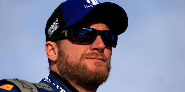 LAS VEGAS, NV - MARCH 04: Dale Earnhardt Jr, driver of the #88 Nationwide Chevrolet, prepares to drive during qualifying for the NASCAR Sprint Cup Series Kobalt 400 at Las Vegas Motor Speedway on March 4, 2016 in Las Vegas, Nevada. (Photo by Chris Trotman/Getty Images)