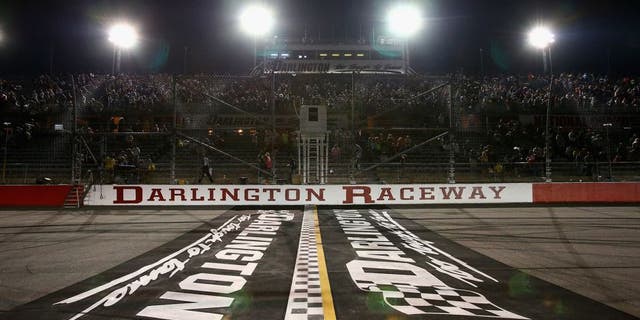DARLINGTON, SC - MAY 10: A gerneral view of the start/finish line after the NASCAR Nationwide Series VFW Sport Clips Help A Hero 200 at Darlington Raceway on May 10, 2013 in Darlington, South Carolina. (Photo by Jonathan Ferrey/NASCAR via Getty Images)