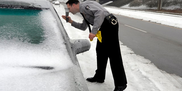 A N.C. Sheriff's Deputy on February 13, 2014 in Raleigh, (Photo by Sara D. Davis/Getty Images)