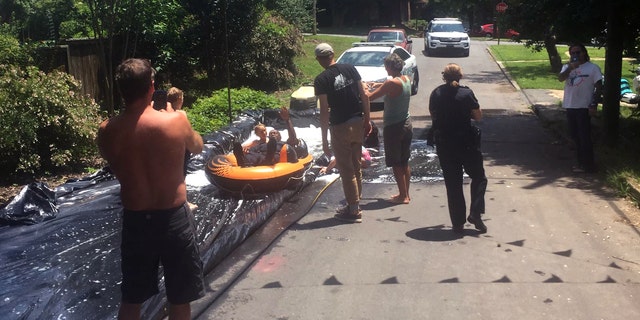NC Asheville Police Join Pool Party4