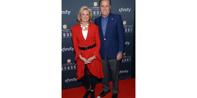 February 1, 2014: Ann and Mitt Romney arrive at the third annual NFL Honors at Radio City Music Hall in New York. (Photo by Evan Agostini/Invision for NFL/AP Images)