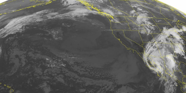 NOAA satellite image from Sept. 7, 2016 at 01:00 AM EDT shows Hurricane Newton moving northward up the Baja Mexico coast.