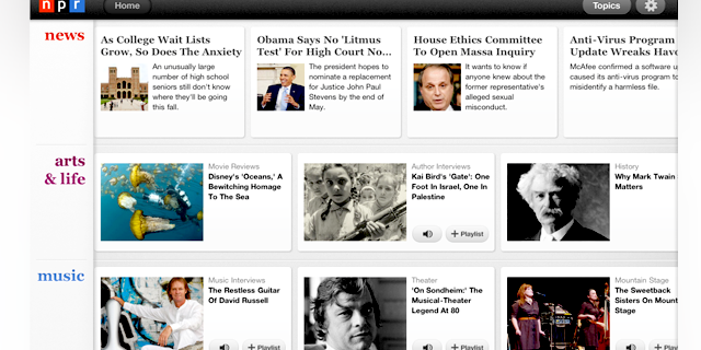 FILE: NPR's iPad app