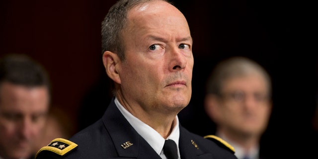 Oct. 2, 2013: National Security Agency Director Gen. Keith Alexander pauses while testifying on Capitol Hill before the Senate Judiciary Committee oversight hearing on the Foreign Intelligence Surveillance Act.