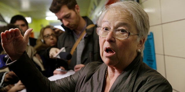 New York City Schools Chancellor, Carmen Farina, speaks to the media at The Laboratory School of Finance and Technology M.S. 223 Thursday, Jan. 2, 2014, in the Bronx borough of New York. (AP Photo/Frank Franklin II)
