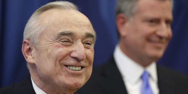 William Bratton during a news conference in New York, Thursday, Dec. 5, 2013.