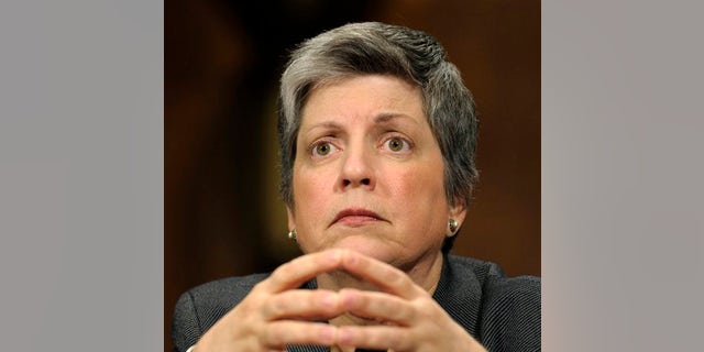 April 25, 2012: Homeland Security Secretary Janet Napolitano testifies on Capitol Hill in Washington before the Senate Judiciary Committee hearing on the Secret Service prostitution scandal.