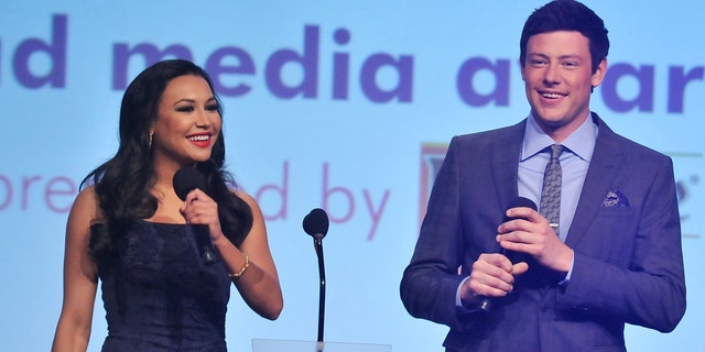 Naya Rivera and Cory Monteith during the 23rd Annual GLAAD Media Awards on March 24, 2012 in New York City.