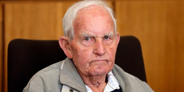 Sept. 2, 2013: Siert Bruins , 92-year-old former member of the Nazi  Waffen SS, sits in the courtroom of the court in Hagen, Germany.