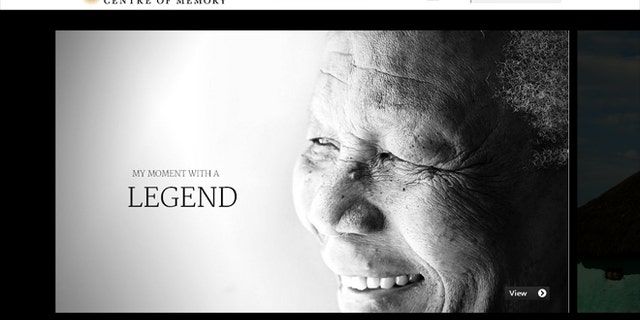 A screenshot of the website for the Nelson Mandela archives, made public Tuesday, March 27, 2012 thanks to a collaboration between Google and the Nelson Mandela Foundation.