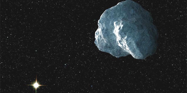 An artist's concept of a craggy piece of Solar System debris that belongs to a class of bodies called trans-Neptunian objects. Astronomers culling the data archives of NASA's Hubble Space Telescope have added 14 new TNOs to the catalog.
