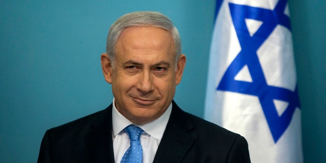 May 18: Israeli Prime Minister Benjamin Netanyahu during a press conference in his office in Jerusalem.