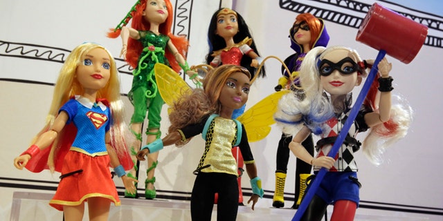 Mattel DC Super Hero Girls on display at the annual TTPM Holiday Showcase, in New York.
