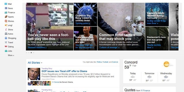 A new Yahoo homepage will boast an image-heavy tile layout, according to AllThingsD.com.