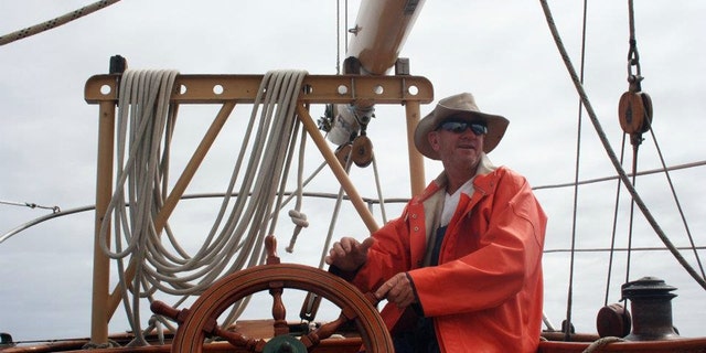 Undated photo provided by the St. Andrews Historic Seaport and Commercial Marina in Panama City, Fla. shows American David Dyche, skipper of the 70-foot vessel Nina.