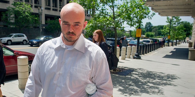 Former Blackwater security guard Nicholas Slatten pictured in 2014 after the start of his first trial; A mistrial was declared in his retrial Wednesday