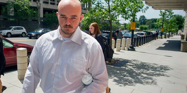 Former Blackwater security guard Nicholas Slatten pictured in 2014 after the start of his first trial; A mistrial was declared in his retrial Wednesday