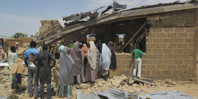 A suicide bomber struck at this Christian church in Potiskum, Nigera, July 5, 2015.