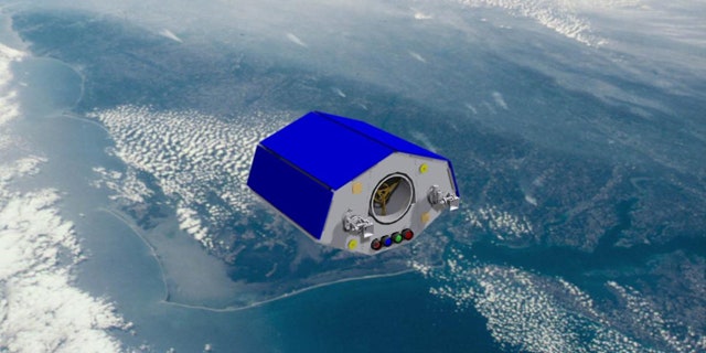 An artist's impression of NigeriaSat-2 in orbit.