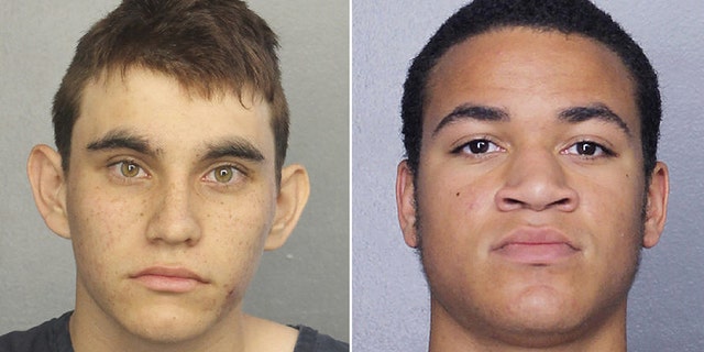 Zachary Cruz (right), 18, was arrested Monday after he “unlawfully entered the school grounds” of Marjory Stoneman Douglas High School, the same school his brother, Nikolas Cruz (left), is accused if entering and gunning down 17 people.