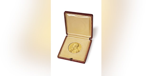 This undated photo provided by auction house Christie's shows James Watson's 1962 Nobel Prize Medal (Associated Press)