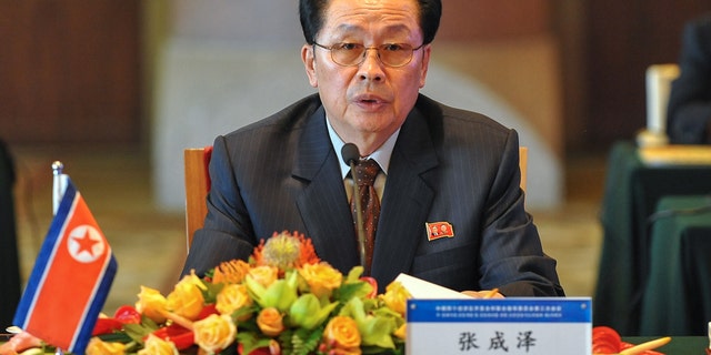 FILE - In this Aug. 14, 2012 file photo provided by China's Xinhua News Agency, Jang Song Thaek, North Korea's vice chairman of the powerful National Defense Commission, attends the third meeting on developing the economic zones in North Korea, in Beijing. North Korean state media say Kim Jong Un's uncle has been executed, calling the leader's former mentor "worse than a dog." The announcement on Thursday evening, Dec. 12, 2013, comes days after Pyongyang announced that Jang Song Thaek had been removed from all his posts because of allegations of corruption, drug use, gambling, womanizing and generally leading a "dissolute and depraved life."(AP Photo/Xinhua, Li Xin, File) NO SALES