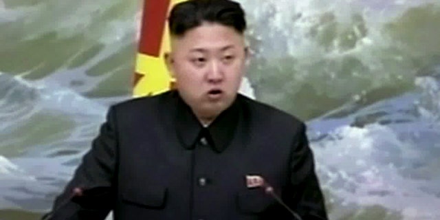 Dec. 21, 2012 FILE image made from video of North Korean leader Kim Jong Un speaking at a banquet for rocket scientists in Pyongyang, North Korea.