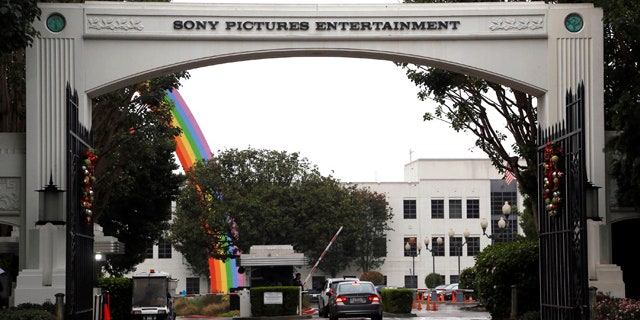 FILE - In this Dec. 2, 2014 file photo, cars enter Sony Pictures Entertainment headquarters in Culver City, Calif. (AP Photo/Nick Ut, File)