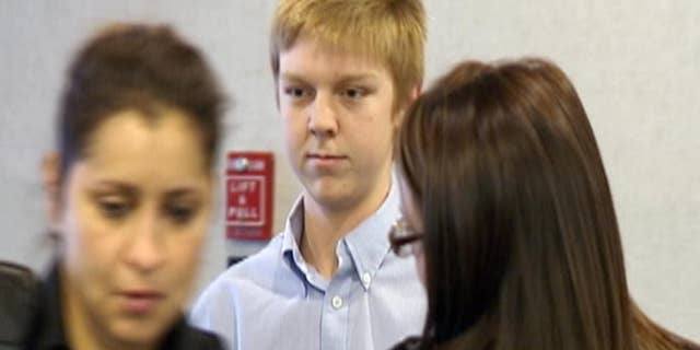FILE - This Dec. 2013 file image taken from a video by KDFW-FOX 4, Ethan Couch, who killed four people in a drunken wreck in 2013, appears for his court hearing in Fort Worth, Texas. Couch’s family has settled with some, but not all, of the victims suing them. Court records indicate the family has settled three lawsuits brought against them, including suits involving three of the four people who died. But at least four other lawsuits have not been settled. (AP Photo/KDFW-FOX 4, File)