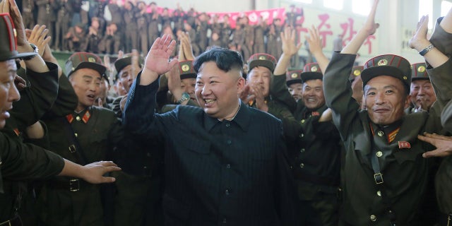North Korean leader Kim Jong Un reacts to successful ICBM test.