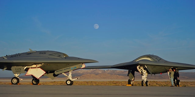 A Northrop Grumman X-47B, shown here, may have been mistaken for a UFO when it was transported on a D.C. highway.