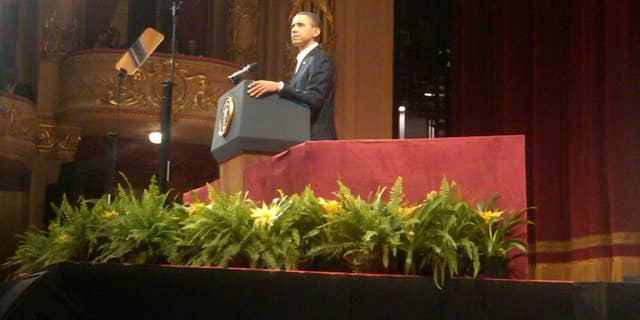 President Obama speaks at the Theatro Municipal in Rio de Janeiro/Fox News Photo