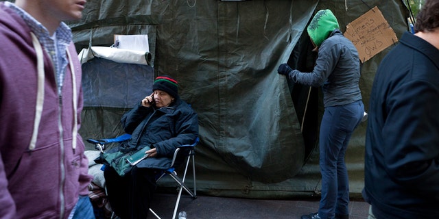 Protestors set up a "safe haven tent" at Zuccotti Park this week after reports of sexual assaults at the protest site. The miltary-grade tent can accomodate up to 19 people.