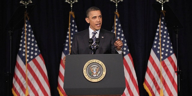 April 13: President Barack Obama outlines his fiscal policy during an address at George Washington University in Washington.