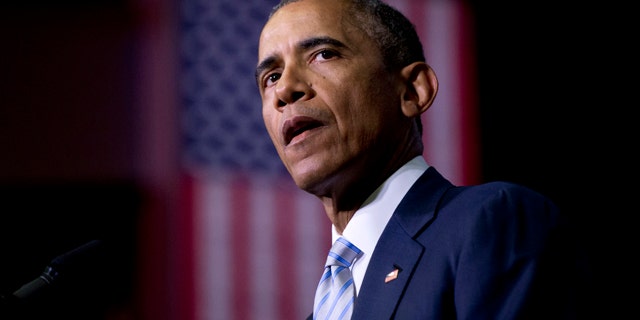 File- This Jan. 9, 2015, file photo shows President Barack Obama speaking about the France newspaper attack. President Obama wants Congress to pass legislation requiring companies to inform customers within 30 days if their data has been hacked. (AP Photo/Carolyn Kaster, File)