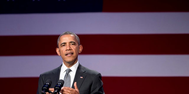 FILE - In this Tuesday, Feb. 25, 2014 file photo, President Barack Obama speaks at the National Organizing Summit in Washington. Two days before attention shifts to Sundays Academy Awards ceremony in Los Angeles, the White House will try to create a little buzz for Americas future filmmakers. At a festival Friday afternoon, Feb. 28, 2014, the president will recognize the best of nearly 2,500 short films that were submitted by K-12 students on the role of technology in education. (AP Photo/Manuel Balce Ceneta, file)