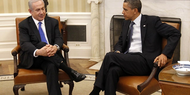 FiLE: March 5, 2012: President Obama meets with Israeli Prime Minister Benjamin Netanyahu in the Oval Office of the White House in Washington.