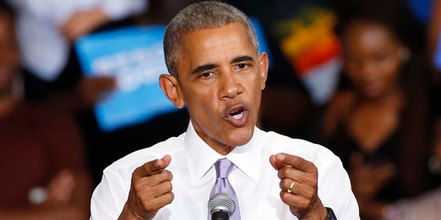 President Obama at Florida Memorial University, Thursday, Oct. 20, 2016, in Miami Gardens, Fla.