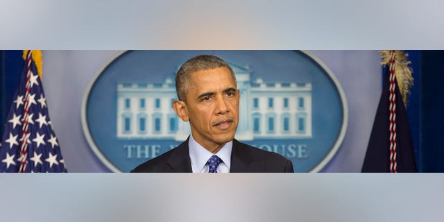 Then-President Barack Obama speaks at the White House, June 19, 2014. (Associated Press)